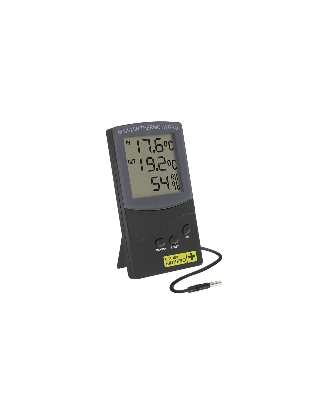 Thermomètre hygromètre digital et sonde de 1.5m - Garden Highpro