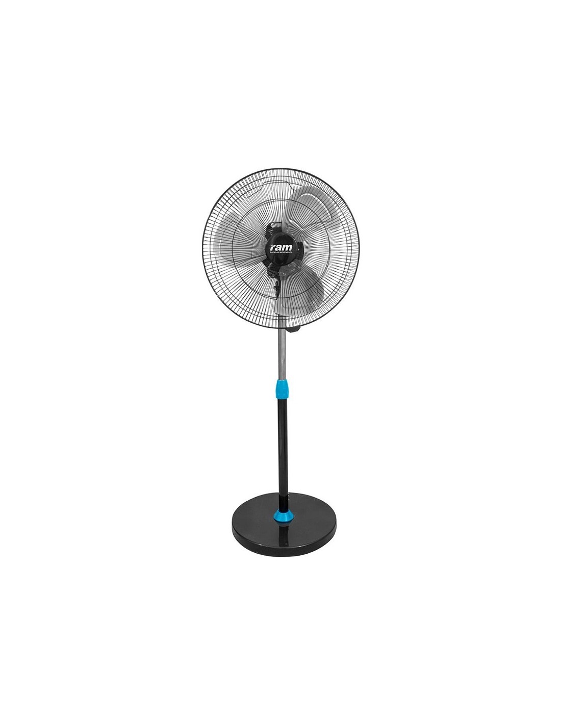 Ventilateur sur pied 40cm - Base robuste – 3 vitesses - RAM