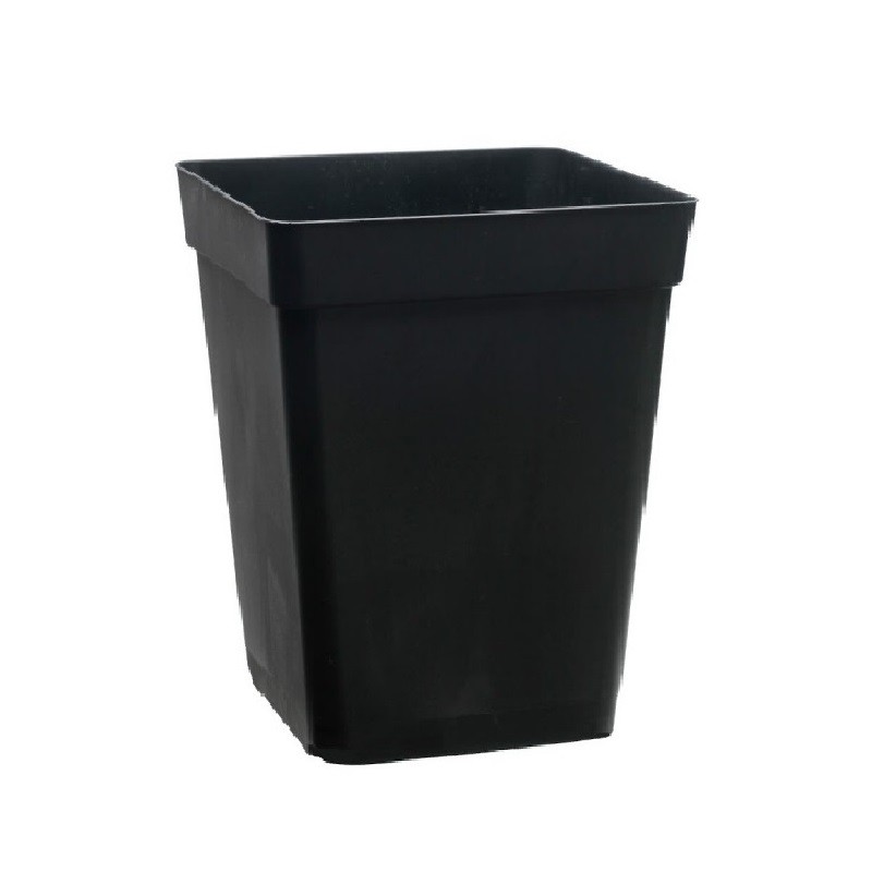 Pot carré noir 11 litres -...